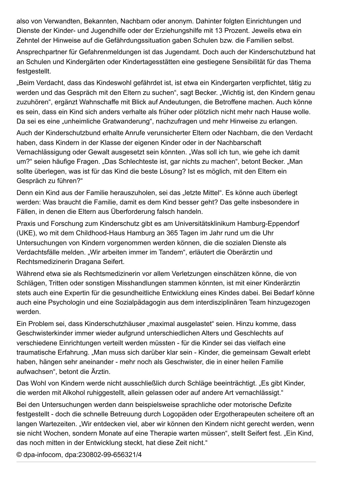 Höchststand bei Kindeswohlgefährdung in Deutschland Seite 2