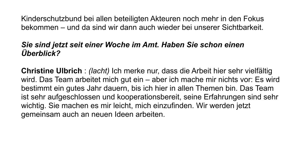 Artikel - 20251013 - MV Christine Ulbrich leitet den Kinderschutzbund - Seite 1