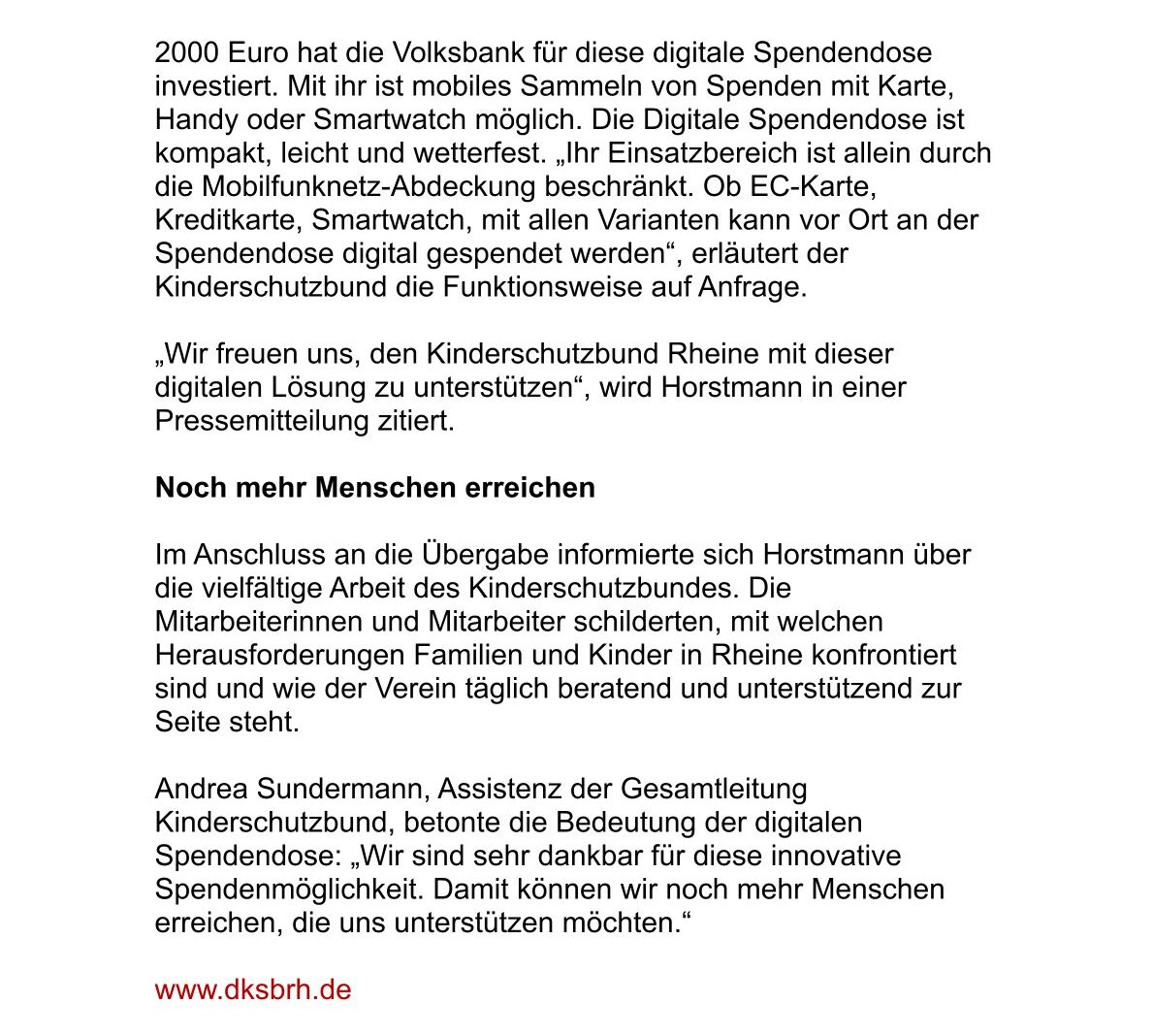 Foto 2 - Volksbank unterstützt Kinderschutzbund mit digitaler Spendendose