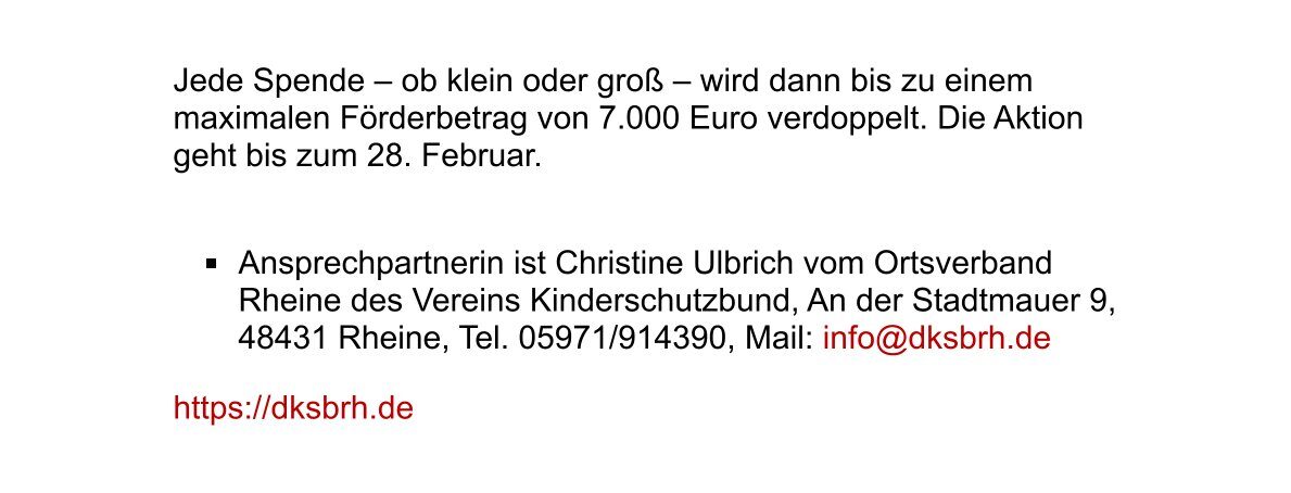 Foto 3 - Kinderschutzbund ruft zum Spenden auf - Projekt mit der Bethe-Stiftung